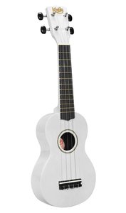 UKS-30-WH Korala sopraan ukelele met gitaarmechanieken 