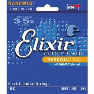 ELIXIR 12052 ELECTRIC GUITAR STRINGS NANOWEB LIGHT 10-46