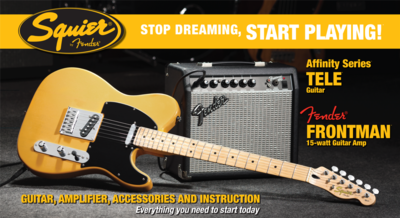 STOP DREAMING, START PLAYING!™ SET: AFFINITY SERIES™ TELE® WITH FENDER FRONTMAN® 15G AMP