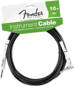 Fender Performance instrumentkabel  3 meter met recht en haakse jackplug