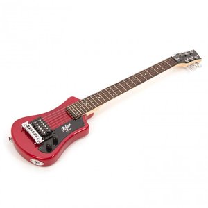 Hofner Shorty CT Red elektrische reisgitaar inclusief gigbag