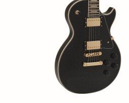 DIMAVERY LP-520 E-Guitar, black/gold