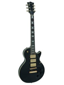 DIMAVERY LP-710 E-Guitar, black 3PU