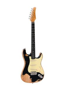 DIMAVERY ST-303 E-Gitarre, relic black