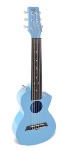 Korala PUG-40E-LBU polycarbonaat guitarlele met pickup blauw