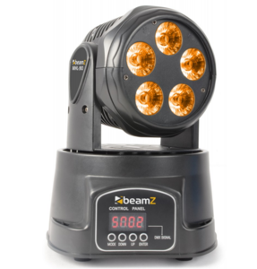 BeamZ MHL90 Mini Moving Head Wash 5x 18W RGBAW-UV LED's