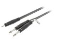 Sweex-Stereo-Audiokabel-2x-6.35-mm-Male-3.5-mm-Male-3.0-m-Donkergrijs