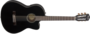 Fender CN-140SCE Nylon Thinline, Walnut Fingerboard, Black w/case_
