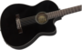 Fender CN-140SCE Nylon Thinline, Walnut Fingerboard, Black w/case_